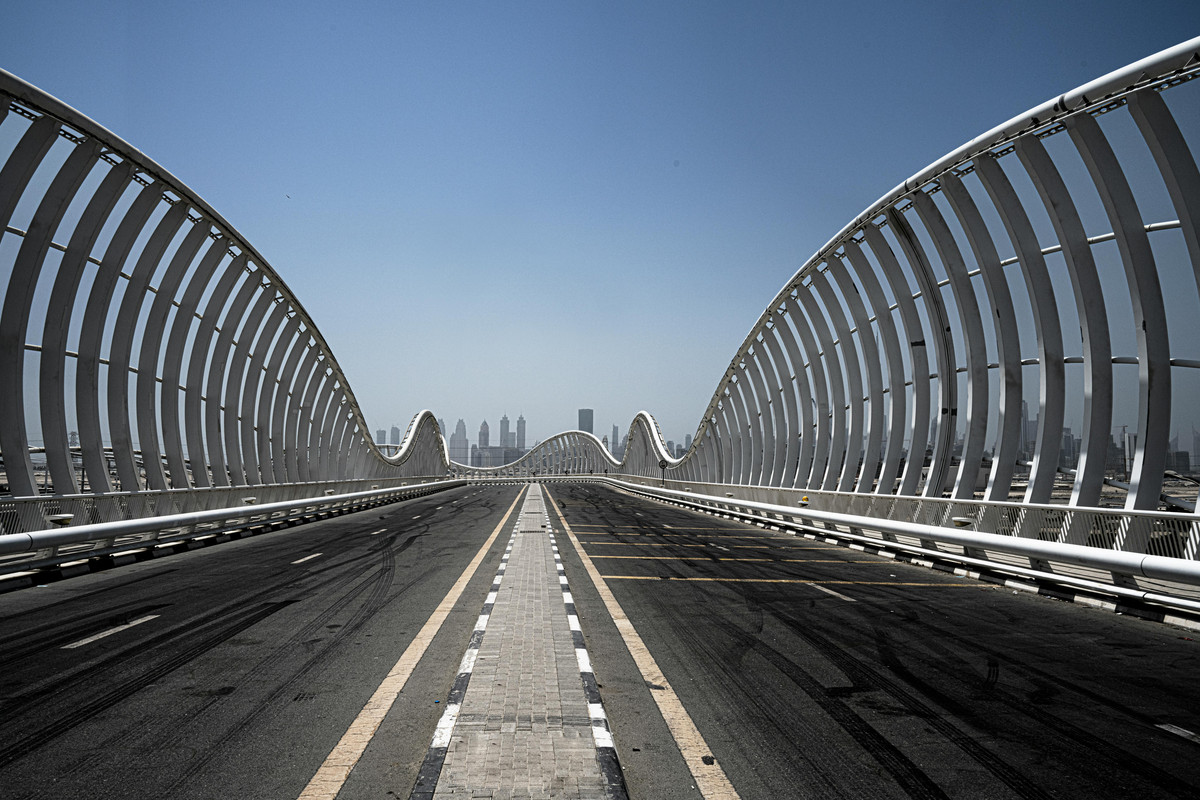 Nad Al Sheba bridge during the day time