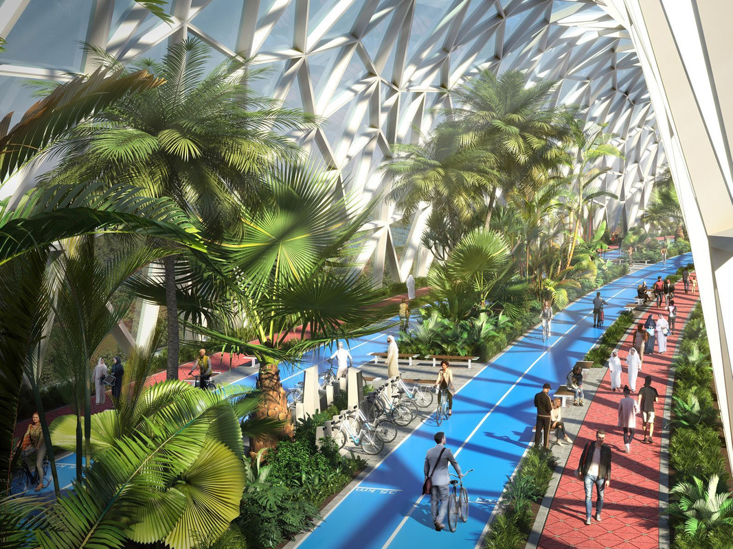 An interior shot of the loop in Dubai (artist rendering)