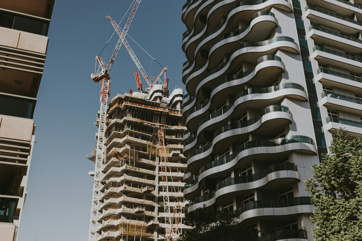 Dubai building under construction.
