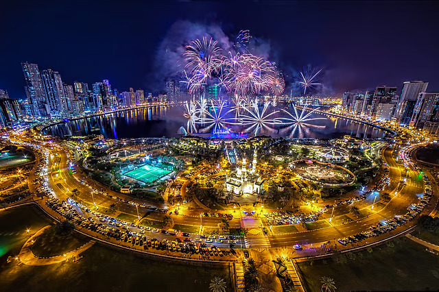 Sharjah Al Majaz New Years Eve Fireworks