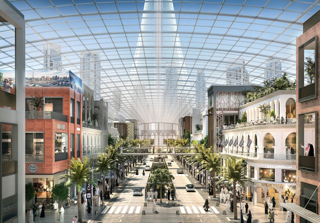An rendering of the inside of Dubai Square Mall