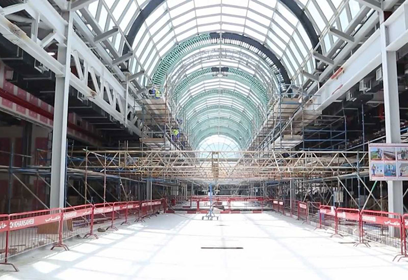 An actual image of construction of the Mall of the Emirates expansion