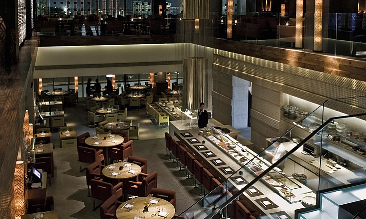 An image of the interior of Zuma Dubai in DIFC